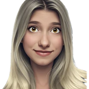blonde girl smiling portrait sticker