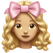Light pink bow sticker
