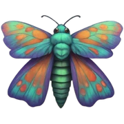 Psychedelic moth sticker