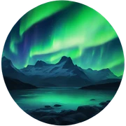 northern lights sticker