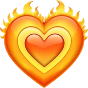 Heart with software flames
 sticker