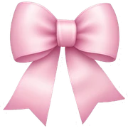 light pink ribbon bow sticker
