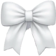 White cute bow sticker