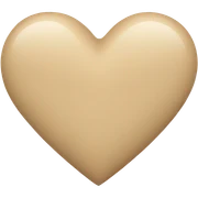 Beige heart sticker