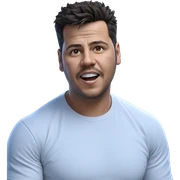 male in white shirt sticker