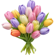 Pastell tulips Bouquet  sticker