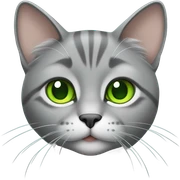 Gray cat sticker