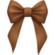 Brown bow sticker