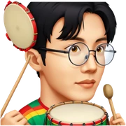 Festive Drummer sticker