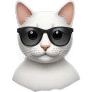 Cat with sunglasses sticker