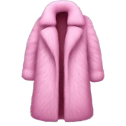 Long Pink fur coat sticker