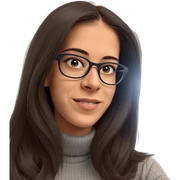 smiling girl in turtleneck sweater sticker