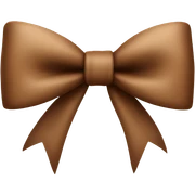 Brown bow sticker