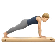 white doing plank sticker