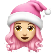 Christmas aesthetic pink sticker