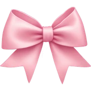 light pink ribbon bow sticker