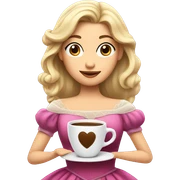 Princess with coffe sticker
