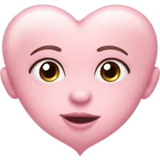 Baby pink heart sticker