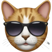Cat with sunglasses sticker