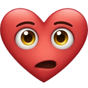 Heart eyes in a heart sticker