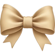 Beige bow sticker