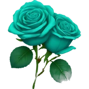 Teal Roses sticker