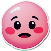 Blushing emoji sticker