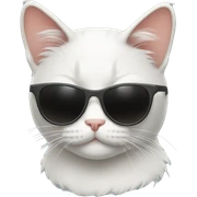 Cat with sunglasses sticker