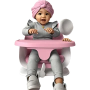 girl sitting in chair sticker