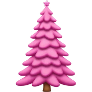 pink christmas tree sticker