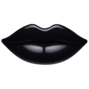 lips with black lipstick sticker