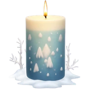 winter aesthetic candle sticker