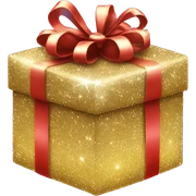 Sparkly Christmas present sticker