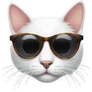Cat with sunglasses sticker
