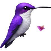 Violet hummingbird sticker