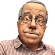 old man with glasses portrait sticker