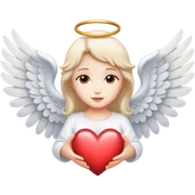 Heart with angel wings sticker