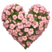 Flower heart sticker