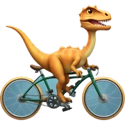 Dinosaur on a bike sticker