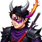 Demon-Horned Warrior sticker
