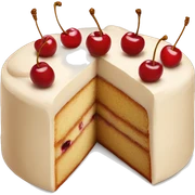Beige cherry cake  sticker