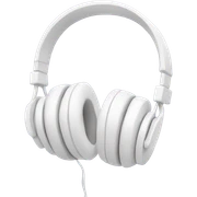white headphones with white bows sticker