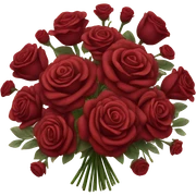 Huge dark red flower bouquet with different flowers and red tones and roses   sticker