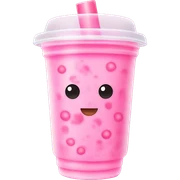 Pink bubble tea  sticker