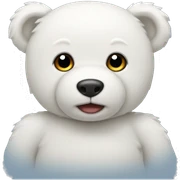 White teddy sticker