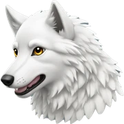 White winged wolf sticker