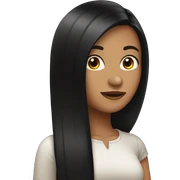 Tan girl with long straight black hair sticker