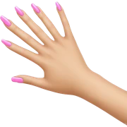 Pink nails sticker