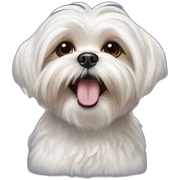 happy Maltese shih tzu dog sticker