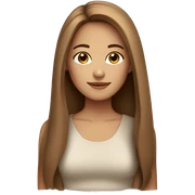 Beautiful woman, straight long light brown hair, brown eyes, cozy sticker